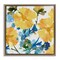 Stupell Industries Yellow & Blue Hibiscus Framed Floater Canvas Wall Art